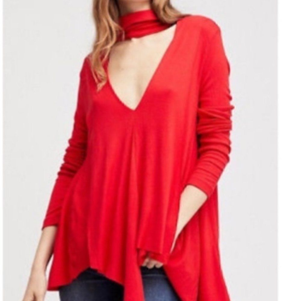 ‎Free People | Choker Plunge Neck Tunic XS